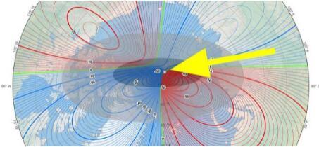 地球的磁北极正朝着西伯利亚前进