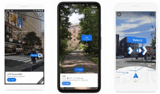谷歌地图实时视图将很快显示地标在移动设备上分享位置