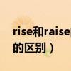 rise和raise的区别及固定搭配（rise和raise的区别）