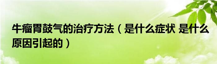 牛瘤胃鼓气的治疗方法（是什么症状 是什么原因引起的）