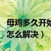 母鸡多久开始下蛋（冬天鸡不下蛋了什么原因怎么解决）