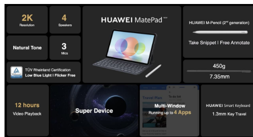 华为MatePad New平板电脑在全球市场推出
