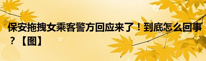 保安拖拽女乘客警方回应来了！到底怎么回事？【图】