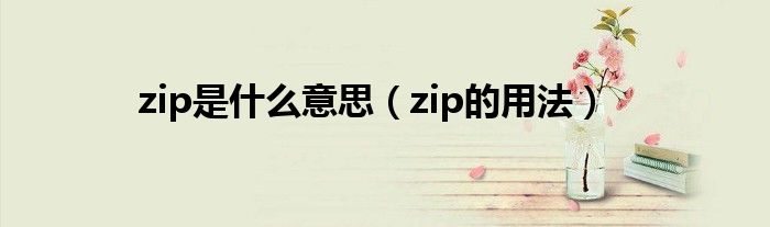 Zip是什么意思（zip的用法）草根科学网 0847