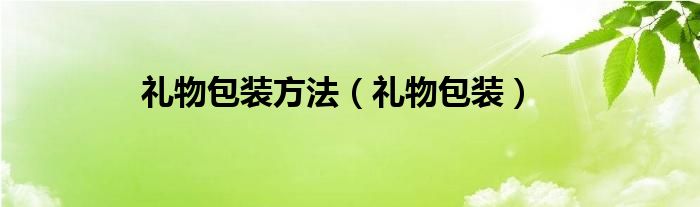 礼物包装方法（礼物包装）