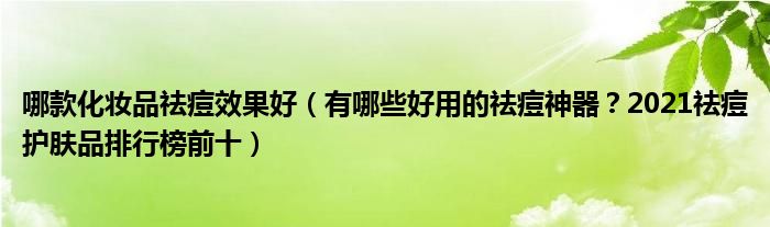 哪款化妆品祛痘效果好（有哪些好用的祛痘神器？2021祛痘护肤品排行榜前十）