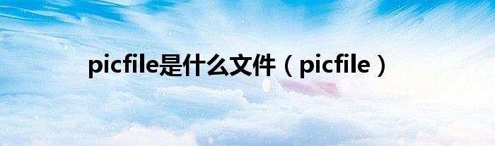 picfile是什么文件（picfile）