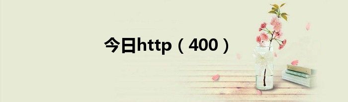 今日http（400）