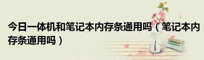 今日一体机和笔记本内存条通用吗（笔记本内存条通用吗）