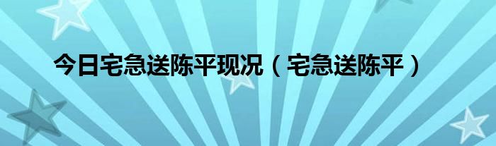 今日宅急送陈平现况（宅急送陈平）