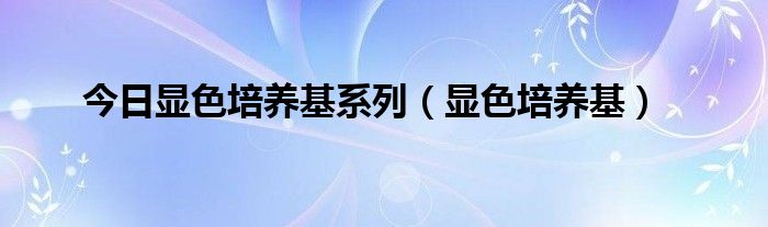 今日显色培养基系列（显色培养基）