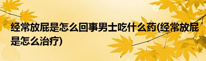 经常放屁是怎么回事男士吃什么药(经常放屁是怎么治疗)