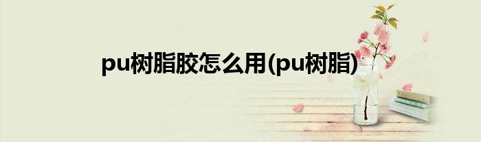 pu树脂胶怎么用(pu树脂)