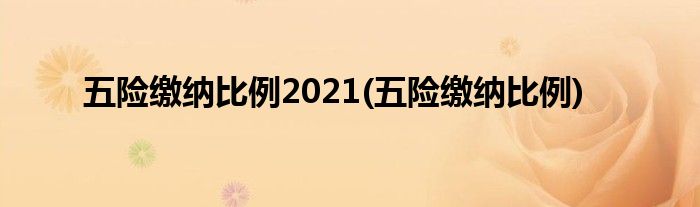 五险缴纳比例2021(五险缴纳比例)