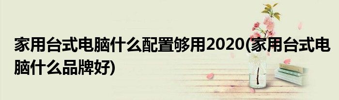 家用台式电脑什么配置够用2020(家用台式电脑什么品牌好)