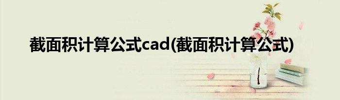 截面积计算公式cad(截面积计算公式)