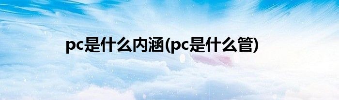 pc是什么内涵(pc是什么管)