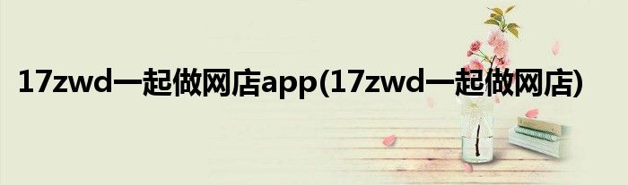 17zwd一起做网店app(17zwd一起做网店)