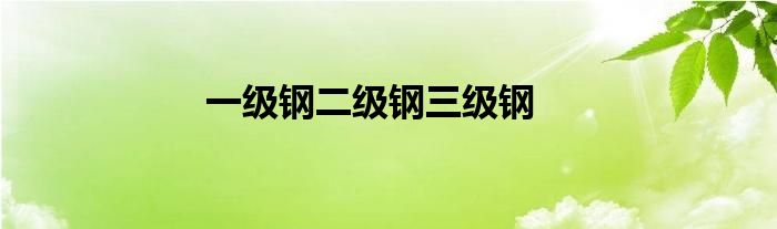 一级钢二级钢三级钢