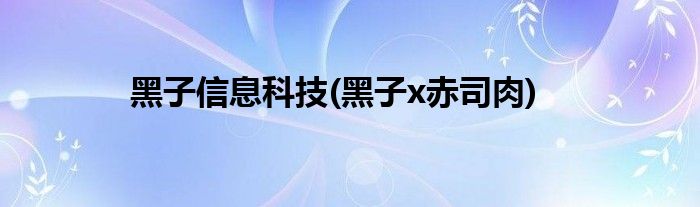 黑子信息科技(黑子x赤司肉)