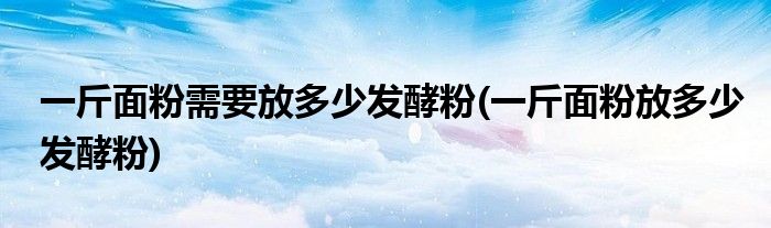 一斤面粉需要放多少发酵粉(一斤面粉放多少发酵粉)