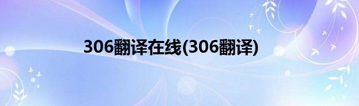 306翻译在线(306翻译)