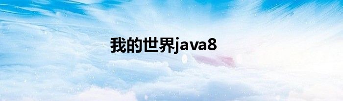 我的世界java8