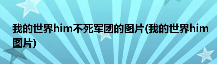 我的世界him不死军团的图片(我的世界him图片)