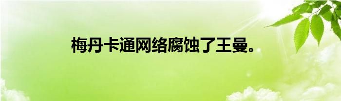 梅丹卡通网络腐蚀了王曼。