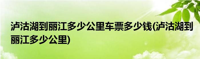 泸沽湖到丽江多少公里车票多少钱(泸沽湖到丽江多少公里)