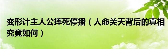 变形计主人公摔死停播（人命关天背后的真相究竟如何）