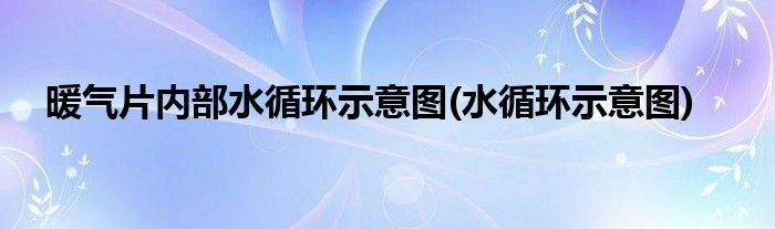 暖气片内部水循环示意图(水循环示意图)