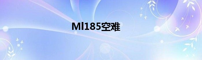 Ml185空难