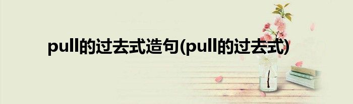 pull的过去式造句(pull的过去式)