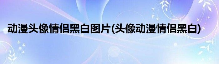 动漫头像情侣黑白图片(头像动漫情侣黑白)