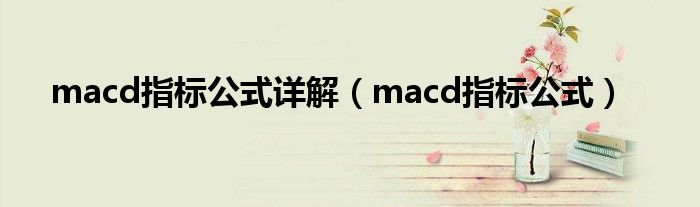 macd指标公式详解（macd指标公式）