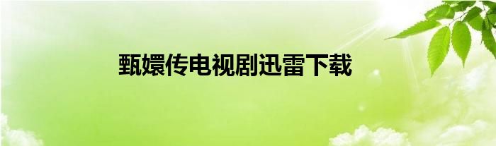 甄嬛传电视剧迅雷下载