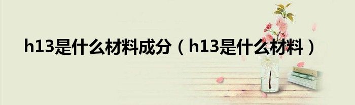 h13是什么材料成分（h13是什么材料）