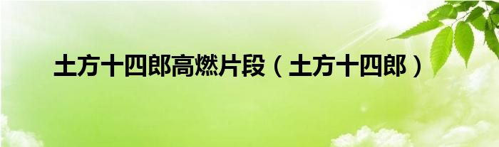 土方十四郎高燃片段（土方十四郎）