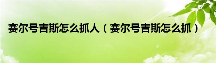 赛尔号吉斯怎么抓人（赛尔号吉斯怎么抓）