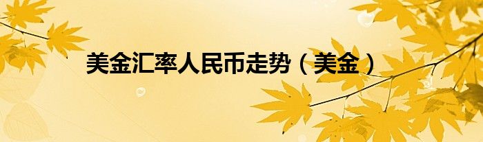 美金汇率人民币走势（美金）