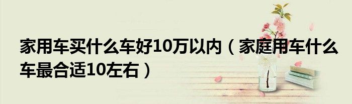 家用车买什么车好10万以内（家庭用车什么车最合适10左右）