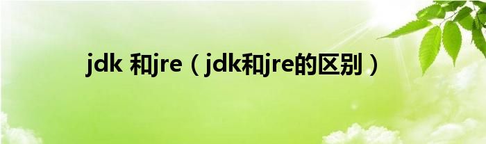 jdk 和jre（jdk和jre的区别）