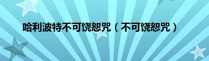 哈利波特不可饶恕咒（不可饶恕咒）