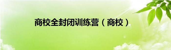 商校全封闭训练营（商校）