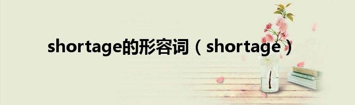 shortage的形容词（shortage）