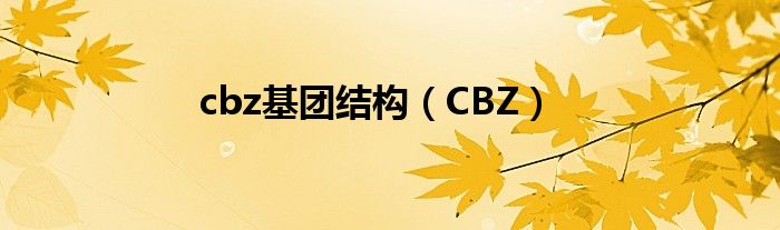 cbz基团结构（CBZ）