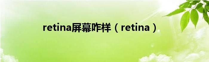 retina屏幕咋样（retina）