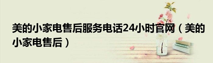 美的小家电售后服务电话24小时官网（美的小家电售后）