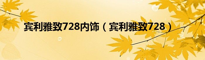 宾利雅致728内饰（宾利雅致728）